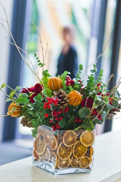 Yuletide Glass Vase Arrangement - Yuletide Glass Vase Arrangement